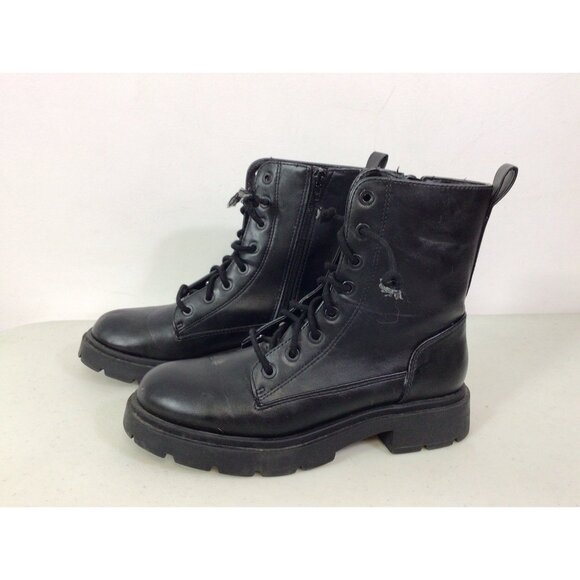 Grunge Combat Boots Lace Up Womens 7 - Picture 4 of 10